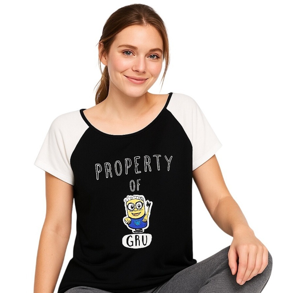 Despicable Me 3 Property Of Gru Minion Graphic Tee Lounge Casual Size Medium NEW